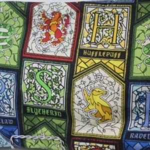 2yds Fabric #23800413JAS HARRY POTTER Stain Glass Window Houses